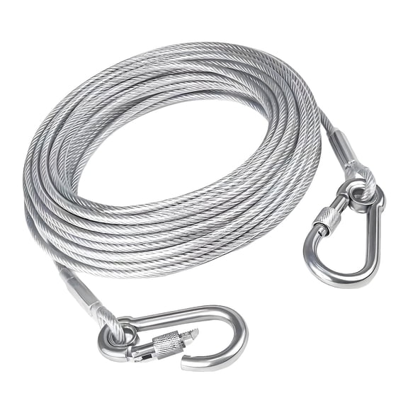 Portable Windproof Clothes Rope 2mm Thick Plastic Coated Steel Wire Rope Clothesline for Outdoor Camping Clothesline