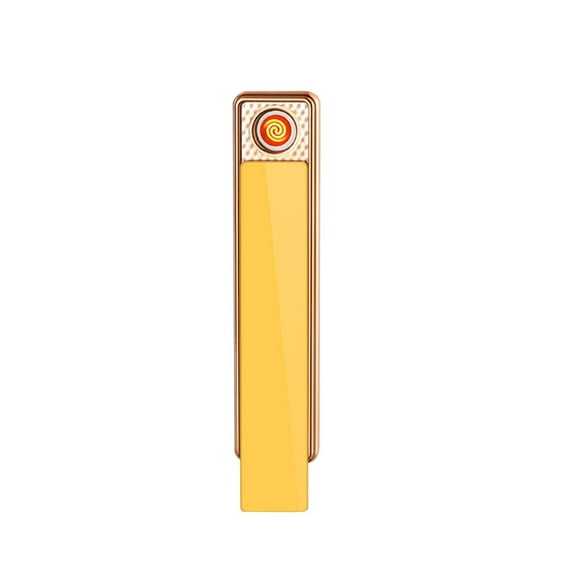 Portable Windproof USB Charging Lighter - Slim Metal Design with Smart Safety Features for Easy Ignition