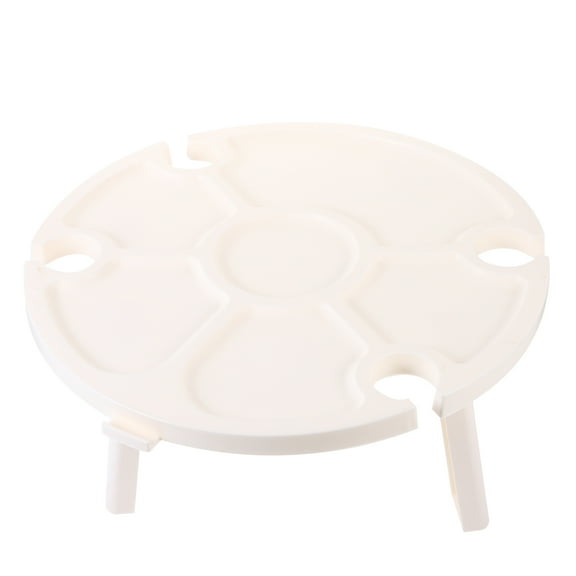 LABRIMP Lightweight Folding Table White Plastic for Indoor Gatherings 1Pcs 5.5X11.8X11.8in