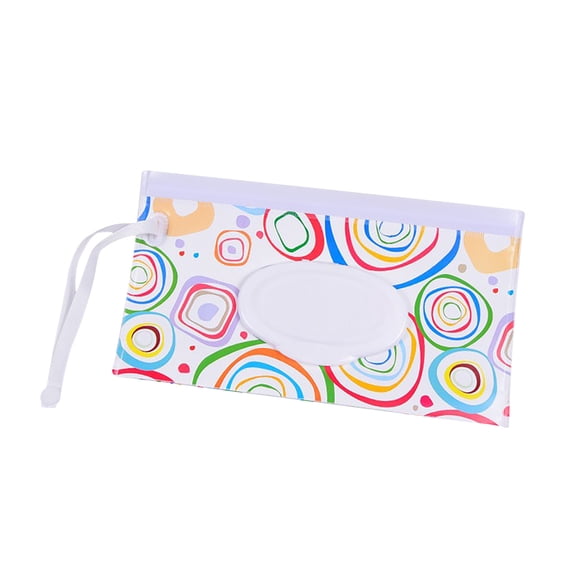 Portable Wipe Case, Reusable Wet Tissue Dispenser Travel Friendly Environmentally Friendly EVA Pouch Waterproof Seal Container Diaper Bag Accessory Carrier White