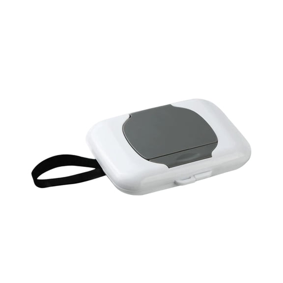 Portable Wipes Dispenser Reusable Tissue Box, White Travel Wipes Case Storage for Wet Wipes Napkins