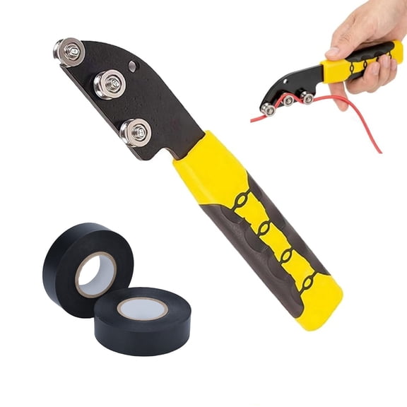 Portable Wire Straightening Kit Stainless Steel Tool & Electrician Tape for Job Site Maintenance