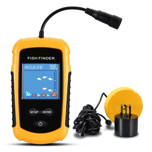 Portable Wired Fish Finder 100M Depth Range Sonar Echo Sounders Fish Finder For Carp Pesca ,Easy to Use