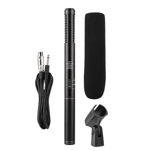 Portable Wired Videoing Interview Photography Camera Phone Microphone Muff Kit (27.5cm)