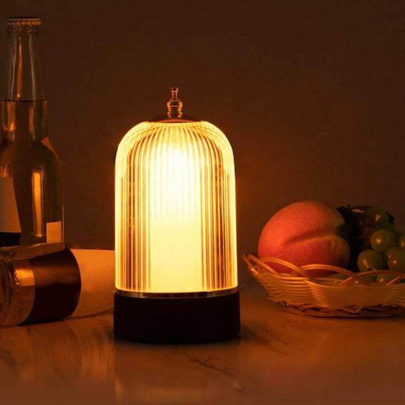 Portable Wireless Birdcage Table Lamp Dimmable Rechargeable Night Light - Touching controls Decorative Atmosphere Lamp for Home Bar Party - Metal & Acrylic Battery Operated Accent Lighting