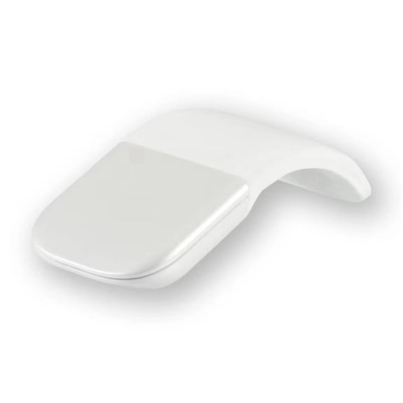 Portable Wireless Curved Touch Mouse Foldable Ultra-Thin Silent Ergonomic Computer Mouse for PC Laptops White