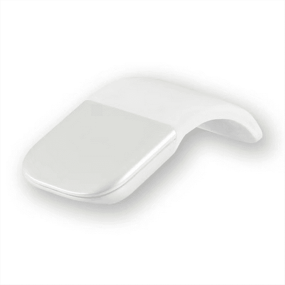 Portable Wireless Curved Touch Mouse Foldable Ultra-Thin Silent Ergonomic Computer for PC Laptops White