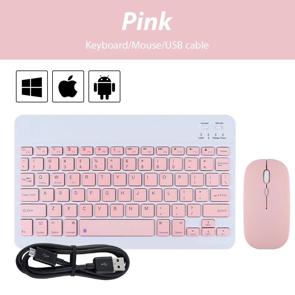 Portable Wireless Bluetooth Keyboard For Android IOS Windows Ipad Tablet Keyboard And Mouse Tablet Accessory Mini Keyboard