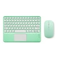 thumbnail image 1 of Portable Wireless Bluetooth Keyboard with Touchpad, Ultra-Thin Rechargeable Bluetooth Keyboard Mini with trackpad Round Key for iPad pro/iPad/iOS/Android (Green), 1 of 8