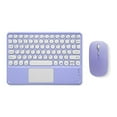 thumbnail image 1 of Portable Wireless Bluetooth Keyboard with Touchpad, Ultra-Thin Rechargeable Bluetooth Keyboard Mini with trackpad Round Key for iPad pro/iPad/iOS/Android (Purple), 1 of 6
