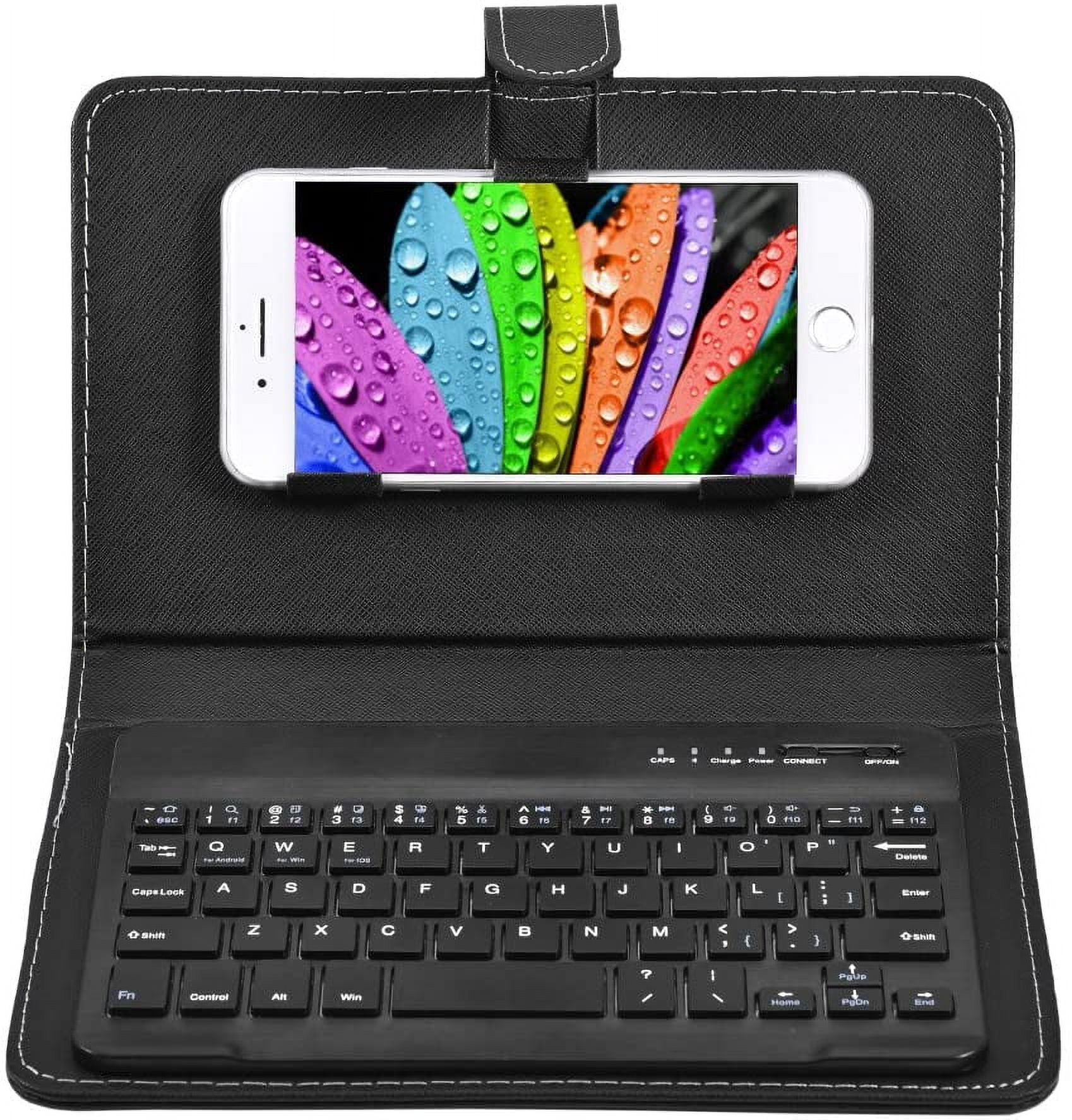 Portable Wireless Bluetooth Keyboard with Leather Case, Universal ...
