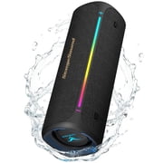 Portable Wireless Bluetooth Speaker, IP67 Waterproof Outdoor Speaker, Loud Bass, Bluetooth 6.0, 12H Playtime, RGB Colorful Lights, TWS Pairing & USB Playback, Rugged Built for Home, Beach, Pool Party