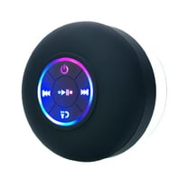 Portable Wireless Bluetooth Speaker LED Light IPX4 Waterproof Speaker Outdoor Bathroom Suction Cup Mini 3D Subwoofer Sound Box