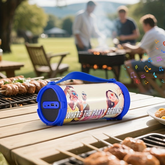 Portable Wireless Bluetooth Speaker Loud Boombox Dual 3 Woofers Outdoor Indoor DJ Party
