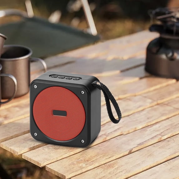 Portable Wireless Bluetooth Speaker with Powerful Bass, Clear Sound, Compact Design, Long Battery Life, Multi-Mode Playback, Ideal for Home, Outdoor, Car & Office Use Red