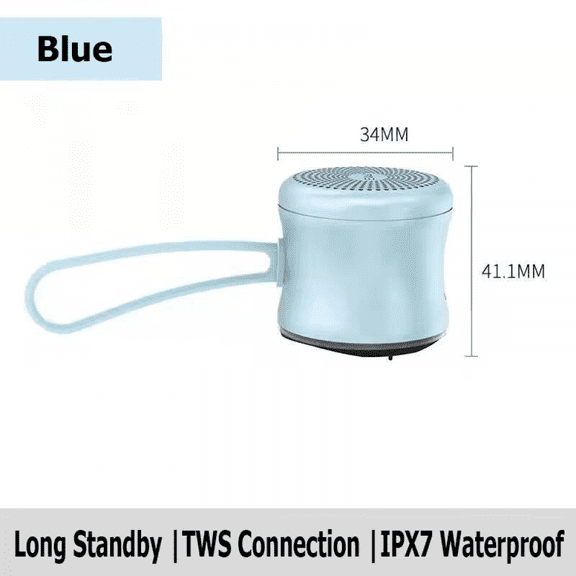 Portable Wireless Bluetooth Speaker TWS IPX7 Waterproof Ultra Mini Bluetooth-speaker Blue Small Loudspeaker Box Metal Body