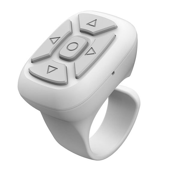 Portable Wireless Bluetooth-compatible Ring Remote Control Fingertip Selfie Video Controller Automatic Page Turner for Phones