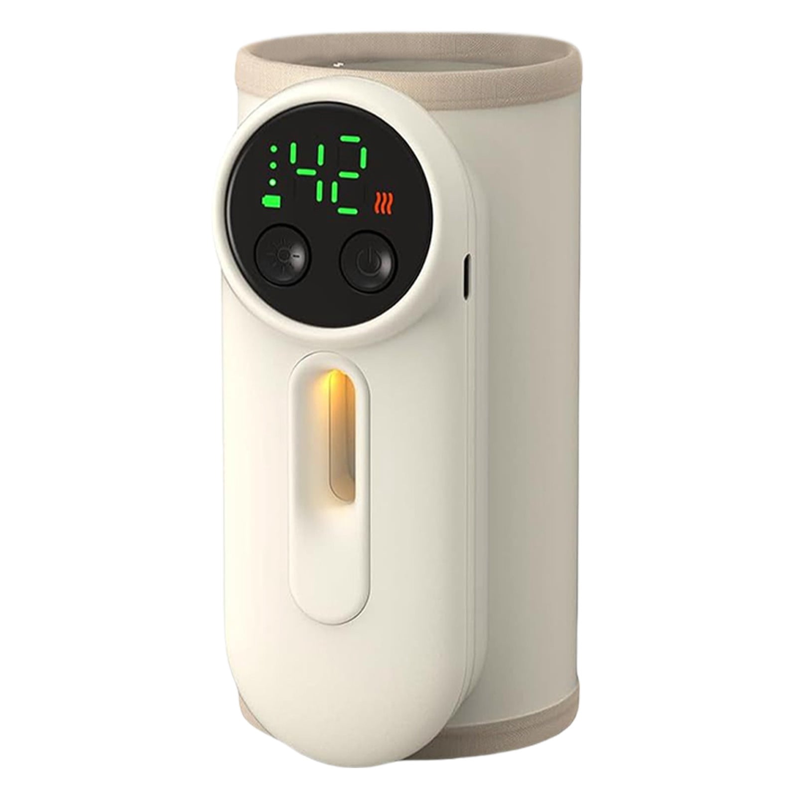 Portable Wireless Bottle Warmer with Heating Case, Rechargeable, Bottle Temperature Control, Fast Heating and Led Night Light, 100Mah Battery, 10 Hours Of Insulation