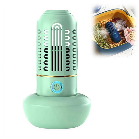 Portable Wireless Capsule Fruit Vegetable Purifier, Rechargeable Food Cleaner Sterilizer for Meat Seafood Pesticide Removal