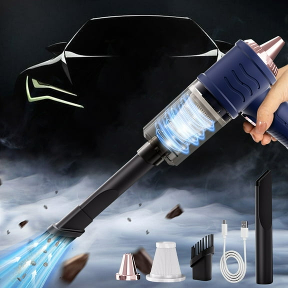 Portable Wireless Car Home Vacuum Cleaner with Powerful Suction Blowing Function,Handheld Multifunctional with Efficient Filtration and Complete Accessories