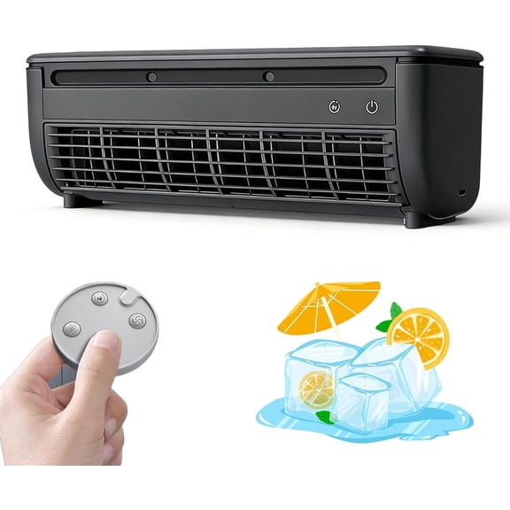Portable Wireless Charging Air Conditioner, Mini Portable Air Conditioner, Wall Mount No Window AC Unit, Ductless Mini Split AC, Remote Quiet Cooling, Rechargeable Bedroom Kitchen (Black)