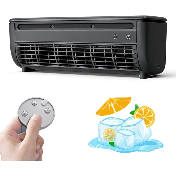 Portable Wireless Charging Air Conditioner, Mini Portable Air Conditioner, Wall Mount No Window AC Unit, Ductless Mini Split AC, Remote Quiet Cooling, Rechargeable Bedroom Kitchen (Black)