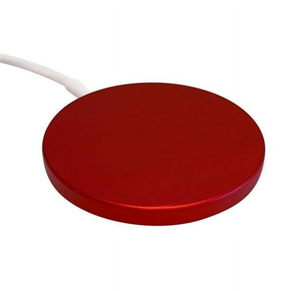 Portable Wireless Charging Pad with Magentic Pad, Red