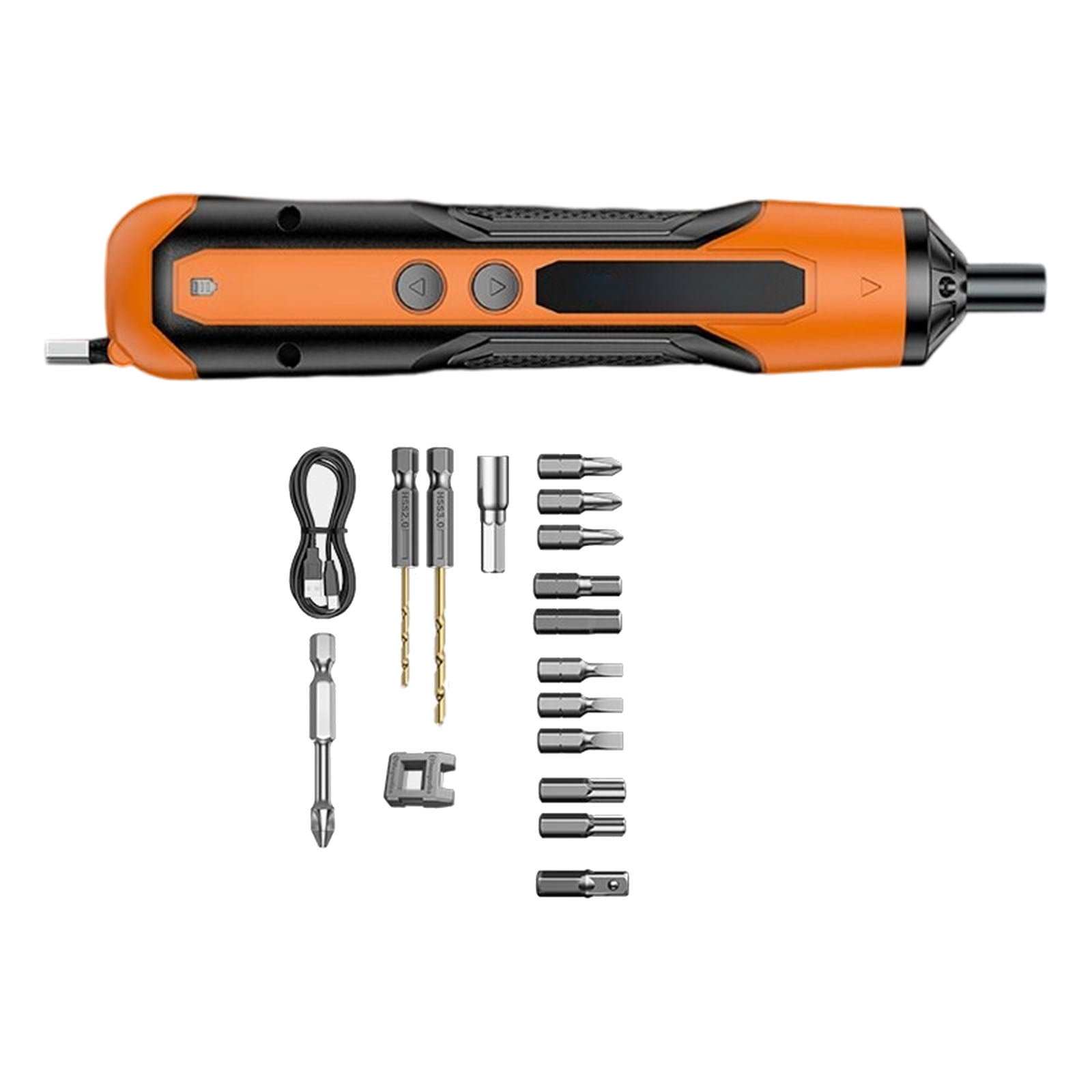 Portable Wireless Electric Screwdriver with Reversible Function Multiple Bit Ergonomic Design Charging Lithium Batteries