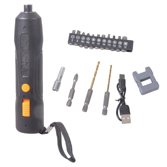 Portable Wireless Electric Screwdriver with Reversible Function Multiple Bit Ergonomic Design Charging Lithium Batteries