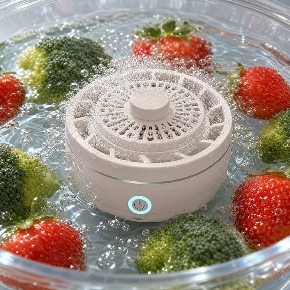Portable Wireless Food Purifier Machine IPX7 Waterproof, Efficiently Remove Wax, Grime and Impurities, Multipurpose Produce Washer for Fruits, Vegetables and Meat, Practical Kitchen Gadget