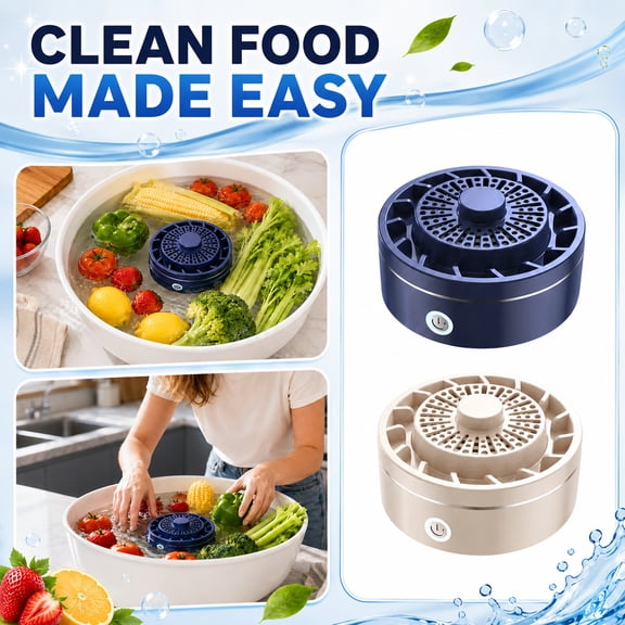 Portable Wireless Food Purifier Machine IPX7 Waterproof, Efficiently Remove Wax, Grime and Impurities, Multipurpose Produce Washer for Fruits, Vegetables and Meat, Practical Kitchen Gadget