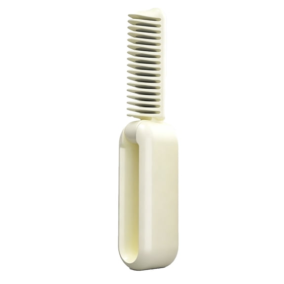 Portable Wireless Hair Straightening Comb, mini foldable negative ion design with multi-temperature control, lightweight compact for travel and daily hair styling.,Yellow