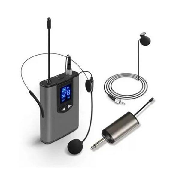 Portable Wireless Headset Microphone+Lavalier Mic System Teaching Speech Interview Vlog Live Recording ,High Sound