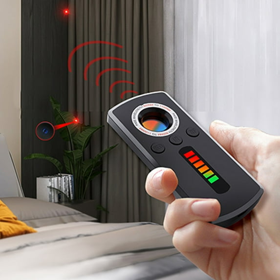 Portable Wireless Infrared Detector - High Sensitivity Camera Locator with RF & IR Detection, Red Light Scanning, 10MHz-5GHz Broadband, 200mAh Battery, USB Charging, 720H Standby