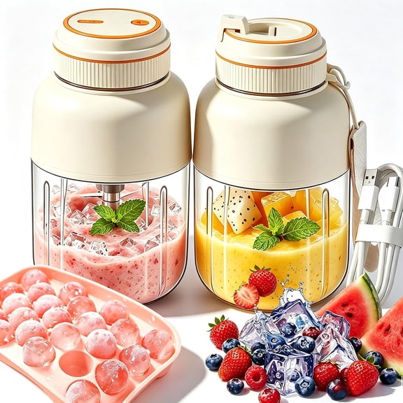 Portable Wireless Juicer Cup, 2026 Upgraded 28/45 Oz Wireless Juicer Cup 38 Blade, Rechargeable Usb Portable Juicer Blender for Fruits & Vegetables