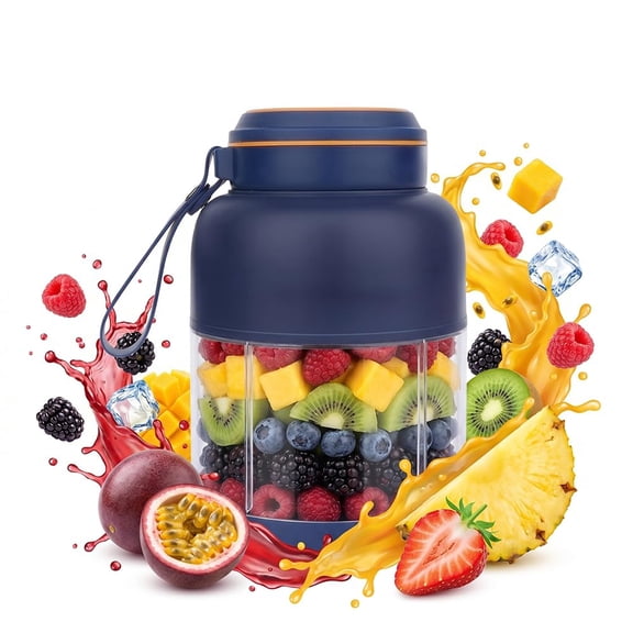 Portable Wireless Juicer Cup, 44oz Large Personal Blender for Smoothies & Shakes, USB-C Rechargeable Mixer for Gym Travel