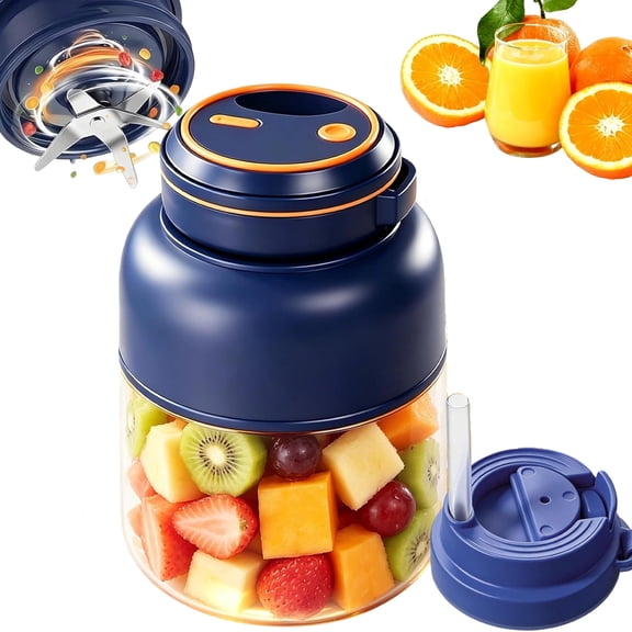 Portable Wireless Juicer Cup, Large Capacity & 38-Blade Powerful Blending, Cordless USB Rechargeable Smoothie Maker for Office, Gym, Travel & Outdoor Activities