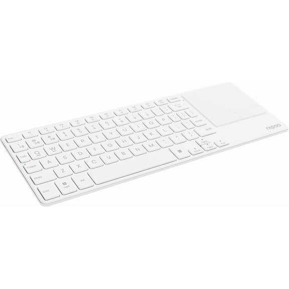 Portable Wireless Keyboard with Touchpad, Multi-Device HTPC Keyboard for PC-Connected TV/Tablet/Steam Deck/Gaming Console/Raspberry Pi/Mini PC - Support Touch Gestures for Windows & Mac