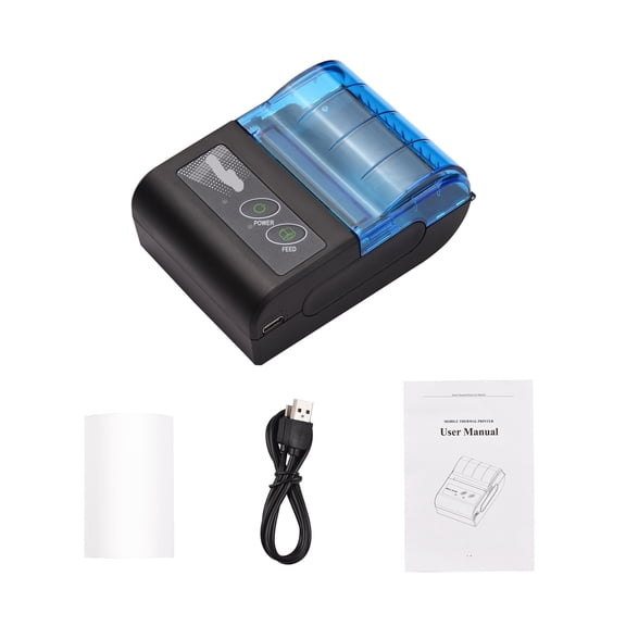 Portable Wireless Mini Thermal Printer USB Receipt Bill Ticket with 58mm Print Paper for Restaurant