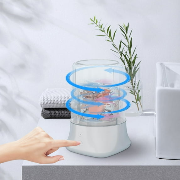 Portable Wireless Mini Washing Machine for Underwear, Automatic Compact Travel Washer, Gentle Cleaning Cup for Delicates & Small Fabrics, USB Charging Laundry Gadget for Home Dorm RV