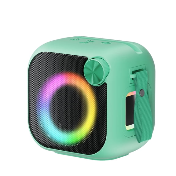 Portable Wireless Speaker with RGB Music Visualizer Lights, USB/TF/AUX Input & Type-C Charging, Audio System for PC, Phone, Tablet and TV Gaming & Parties