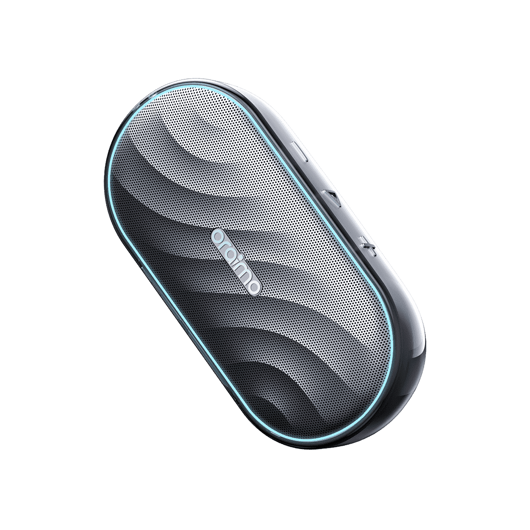 Portable Wireless Speaker oraimo OBS-382 Space Grey, Booming and Thumping Bass, Personalized Light Show, Clear Call, Multiple Play Modes