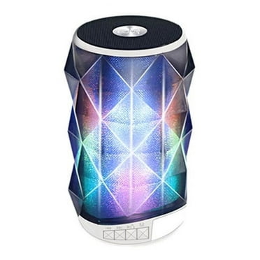 Portable Wireless Speaker w/ Magic Changing Colorful Lights for OPPO Find X, Lamborghini Edition, F7 Youth, Realme 1, A3, F7, A1 (White)