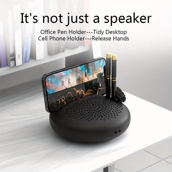 Portable Wireless Speaker with 1200mAh Battery, TWS Stereo, Built-in Mic, Hands-Free Call, Type-C & AUX Cable for Phone/Tablet/TV