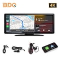 thumbnail image 1 of BDQ Portable 10.26" Wireless CarPlay & Android Auto Touchscreen Car Display, 2.5D IPS Screen, Bluetooth, FM Transmitter, GPS, Siri Voice Control, 1 of 8