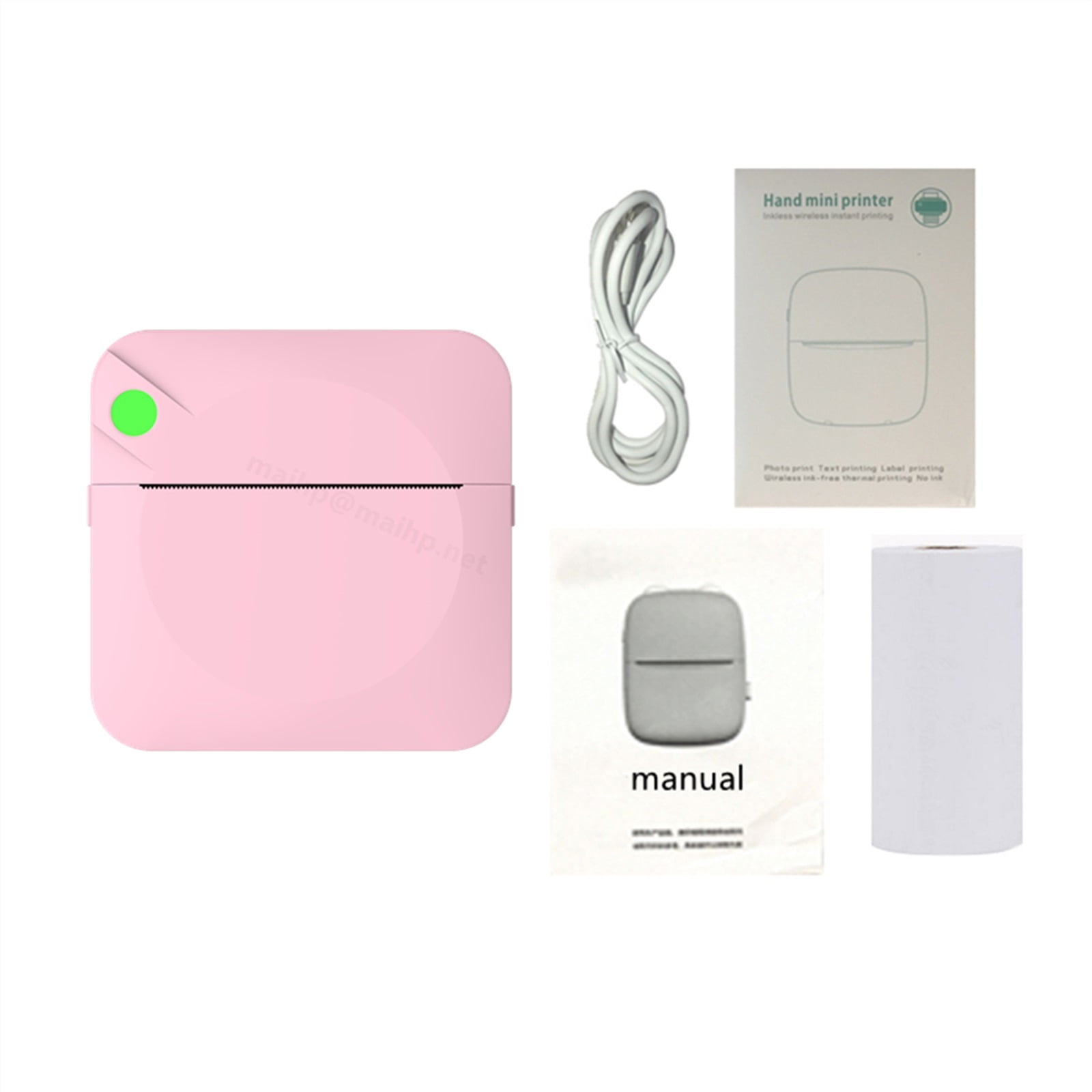Portable Wirelessly BT Connect Pocket Clearly Thermal Printer 200dpi Label Note Memo List Printing Wireless Mini Photo Printer ,Quick-Drying Ink