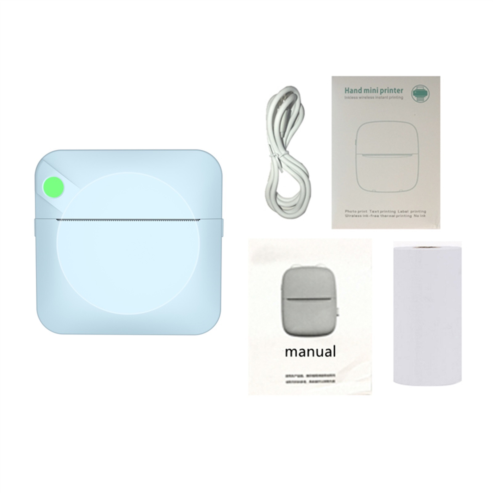 Portable Wirelessly BT Connect Pocket Clearly Thermal Printer 200dpi Label Note Memo List Printing Wireless Mini Photo Printer ,Quick-Drying Ink