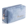 thumbnail image 1 of Portable Women Large Capacity Wash Handbags Soft Travel Lipstick Bags Velvet Cosmetic Bag Beauty Case Makeup Bag BLUE, 1 of 8