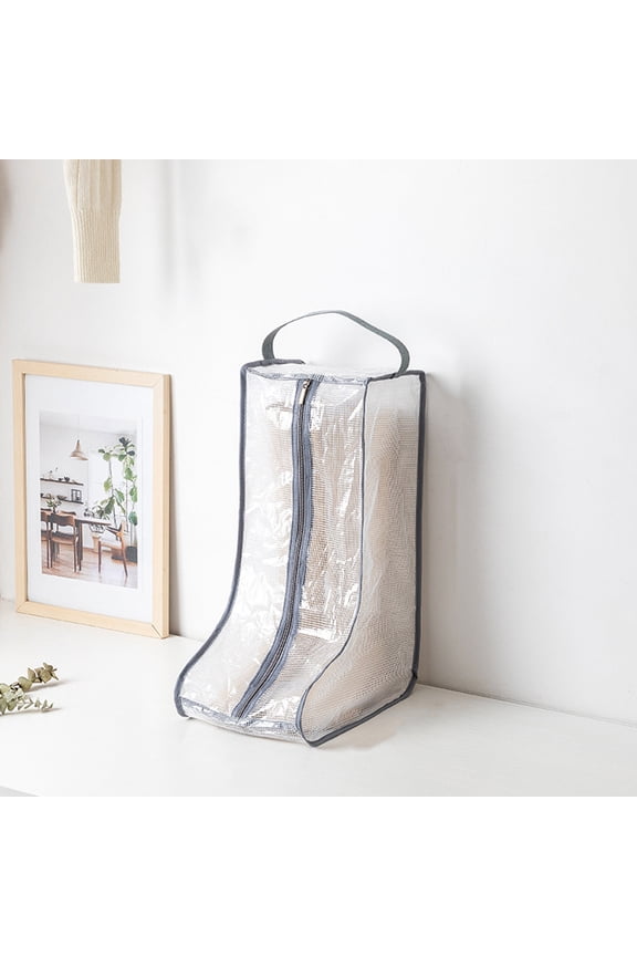 Portable Women Tall/Short Boots Storage Bags - 1 Pack Waterproof Tall/Short Boot Carry Bag for Travel and Daily Use, (Beige) 7.87x11.02x18.9"