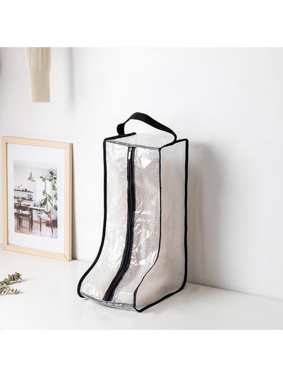 Portable Women Tall/Short Boots Storage Bags - 1 Pack Waterproof Tall/Short Boot Carry Bag for Travel and Daily Use, (Beige) 7.87x11.02x18.9"